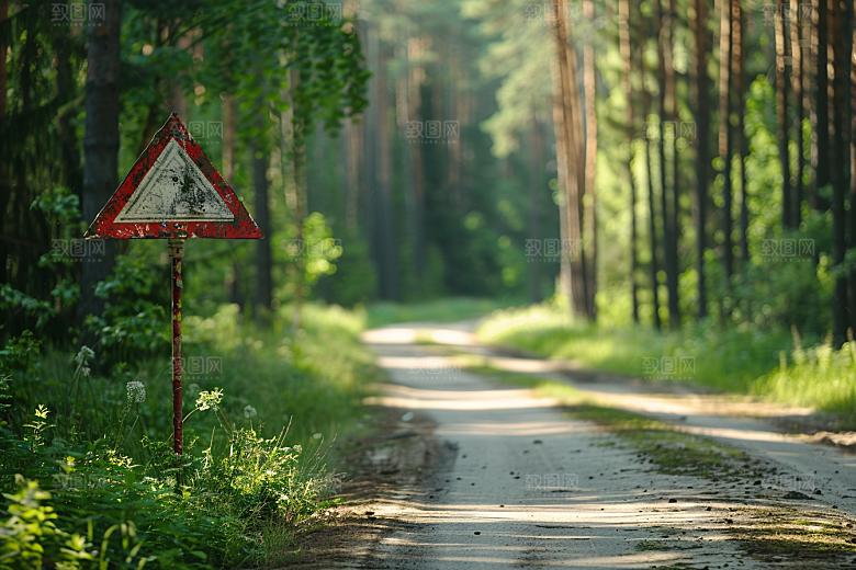 林荫小路高清旅行摄影图