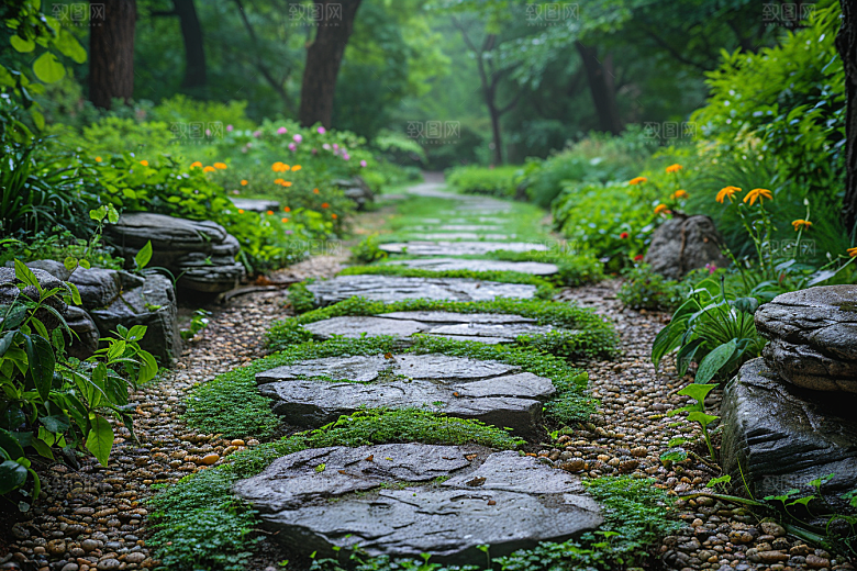 林荫小路高清旅游摄影图