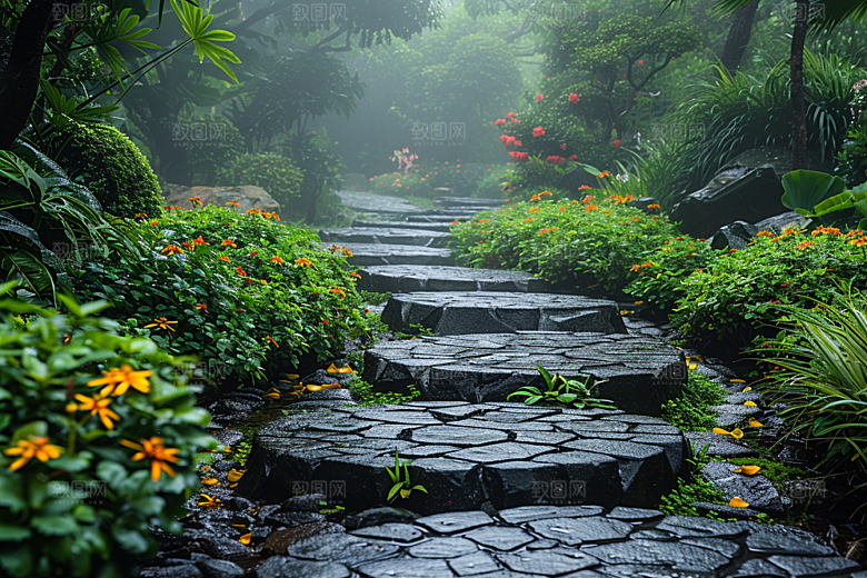 林荫小路旅游旅行摄影图