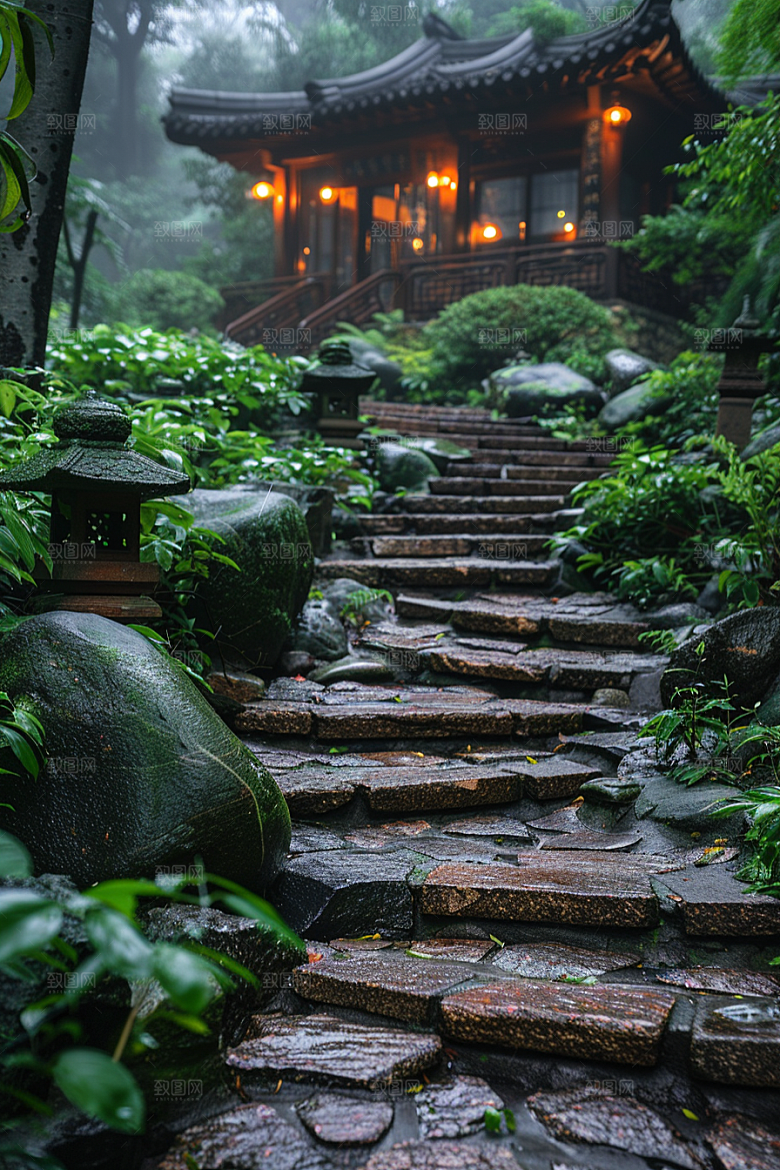 林荫小路旅游户外摄影图