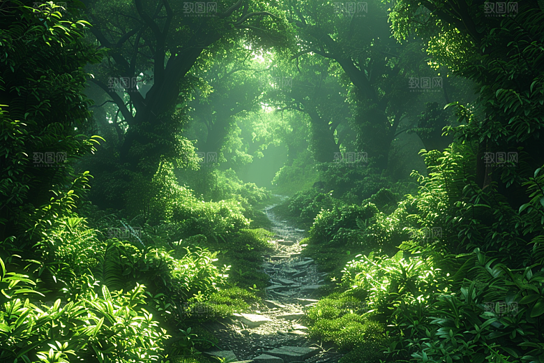 林荫小路旅游自然摄影图