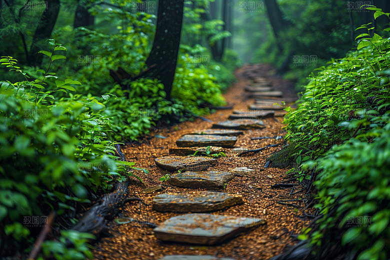 林荫小路户外高清摄影图