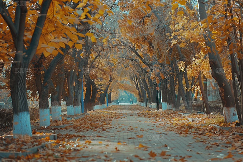 林荫小路山林树林摄影图