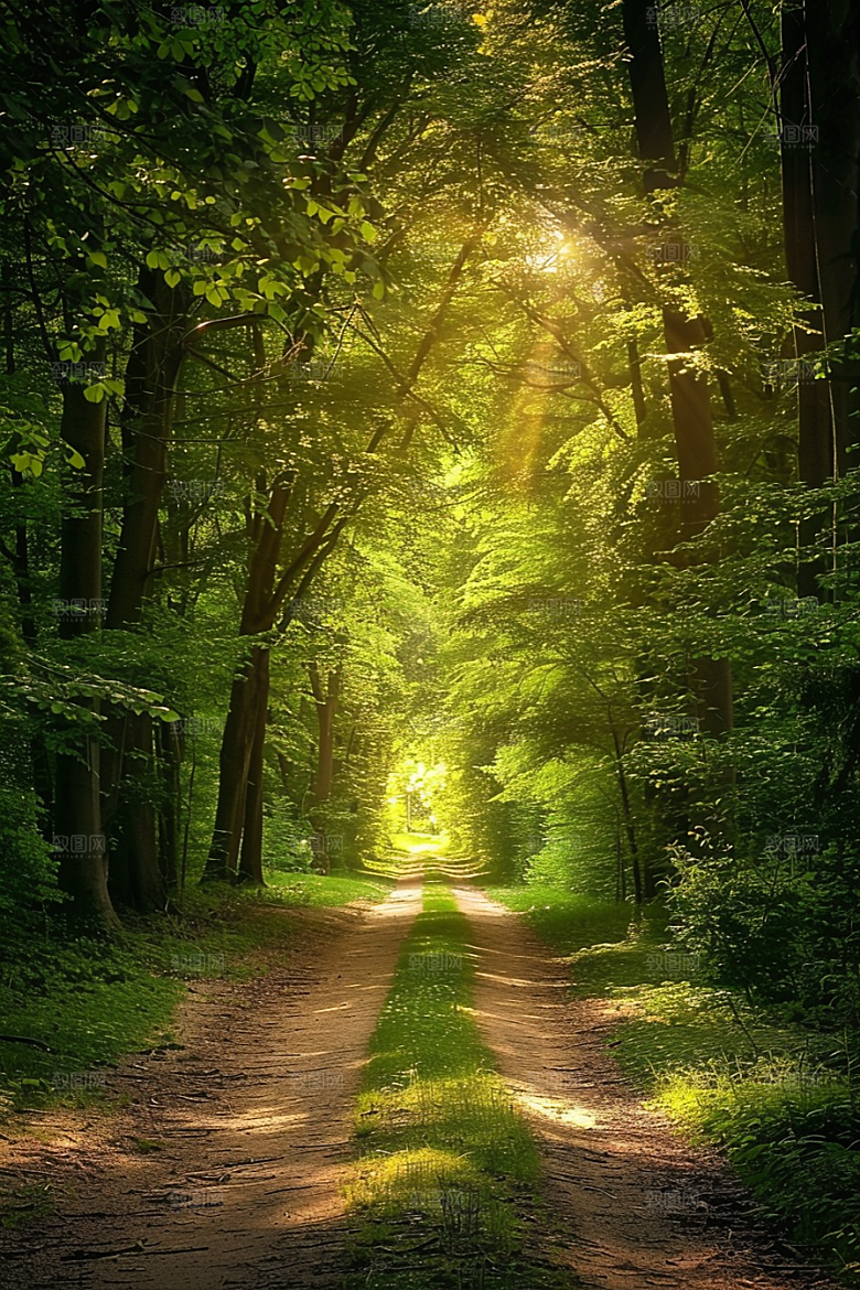 林荫小路高清旅游摄影图