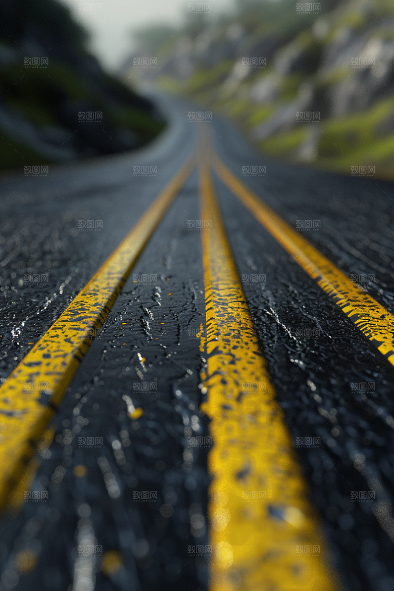 柏油马路沥青马路材质素材