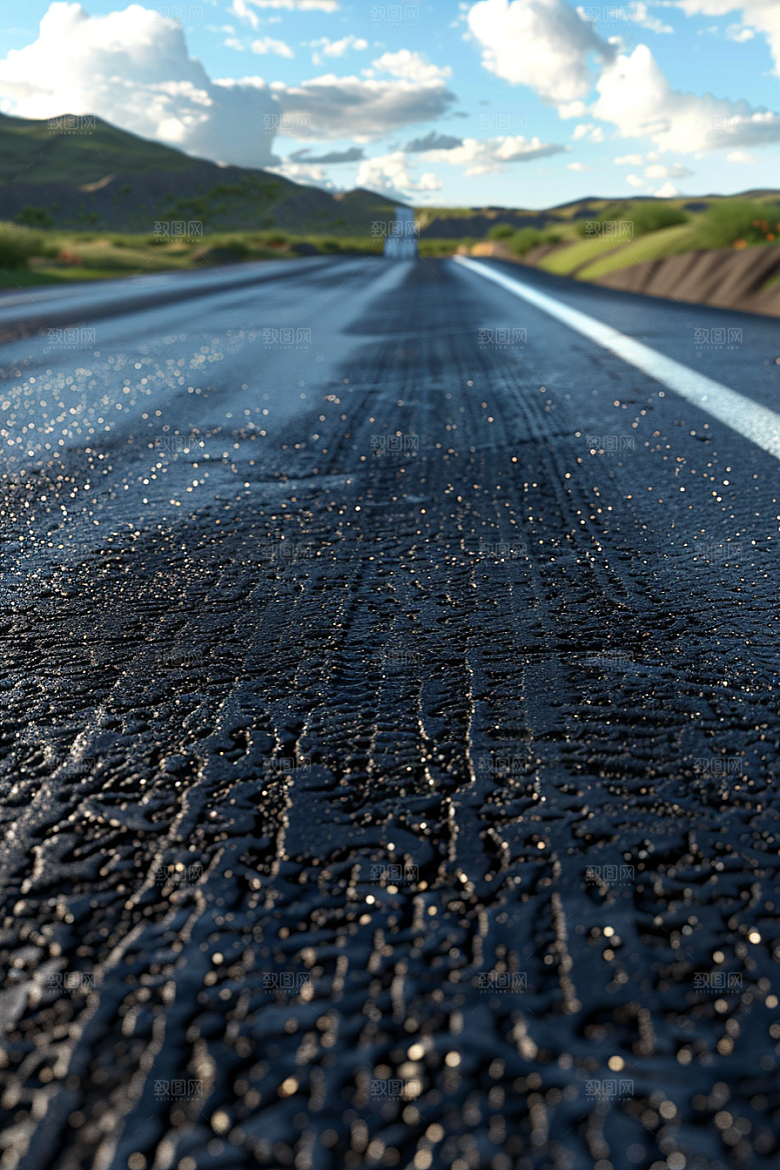 柏油马路自驾道路素材