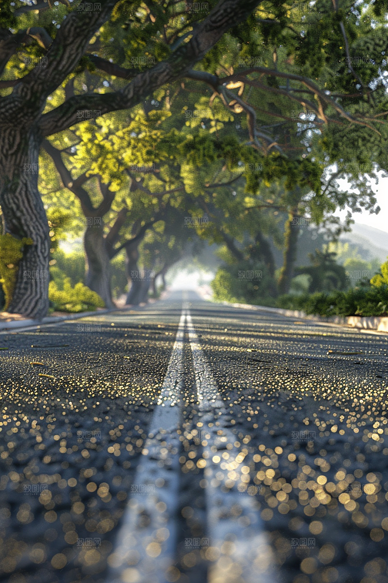 柏油马路自驾公路素材