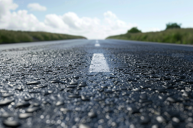 柏油马路延伸道路素材