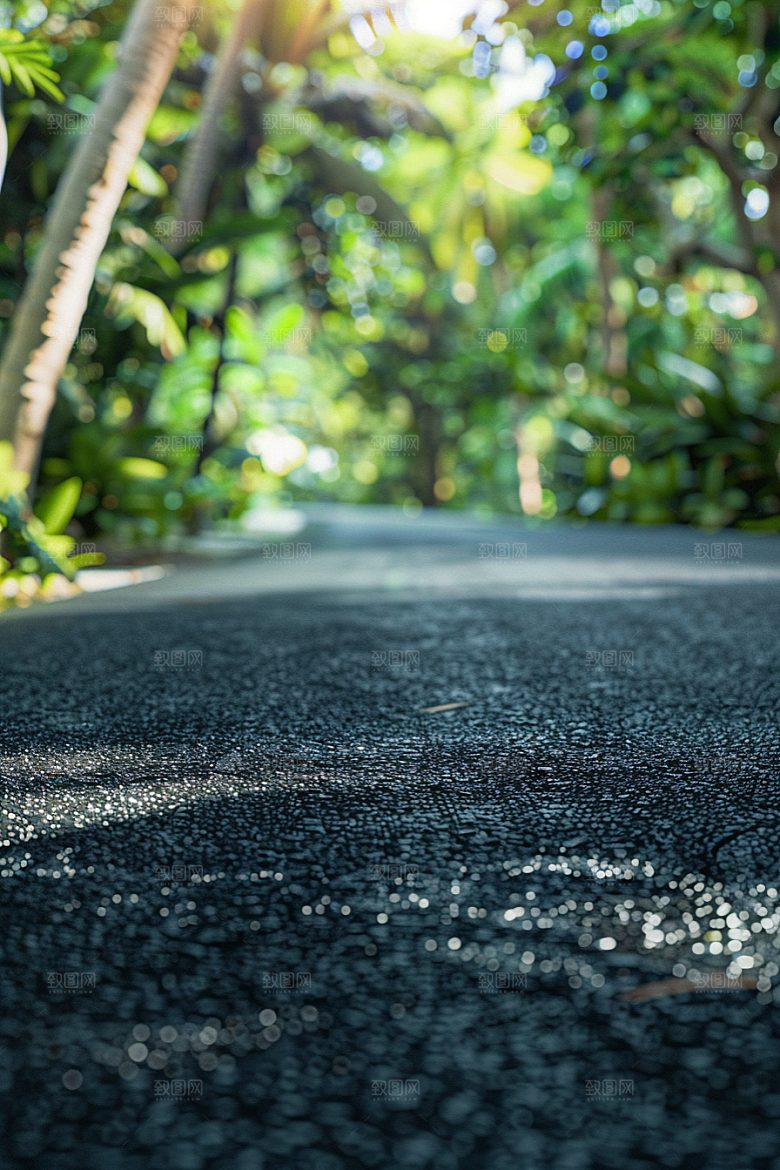 柏油马路地平线场景素材