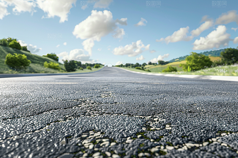 柏油马路延伸高清素材