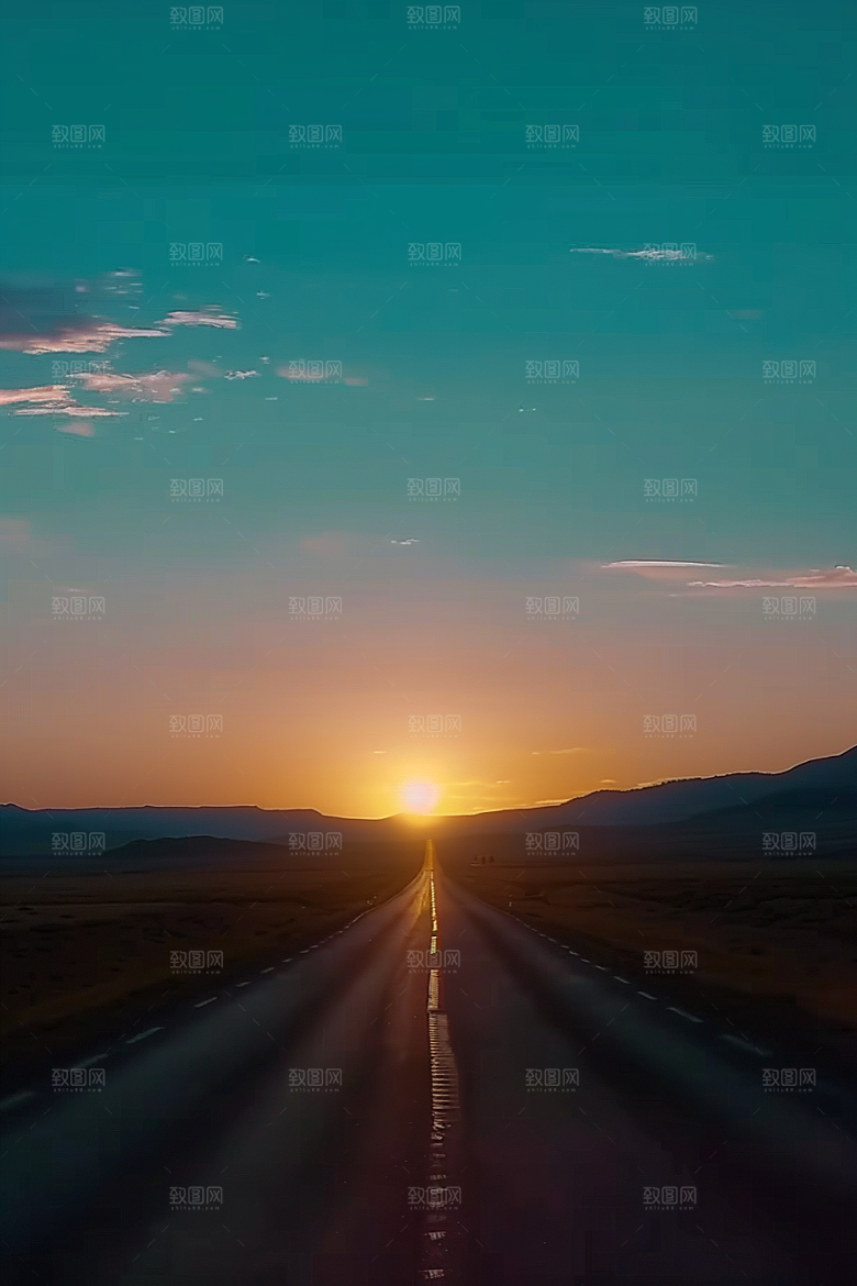 柏油马路地平线肌理素材