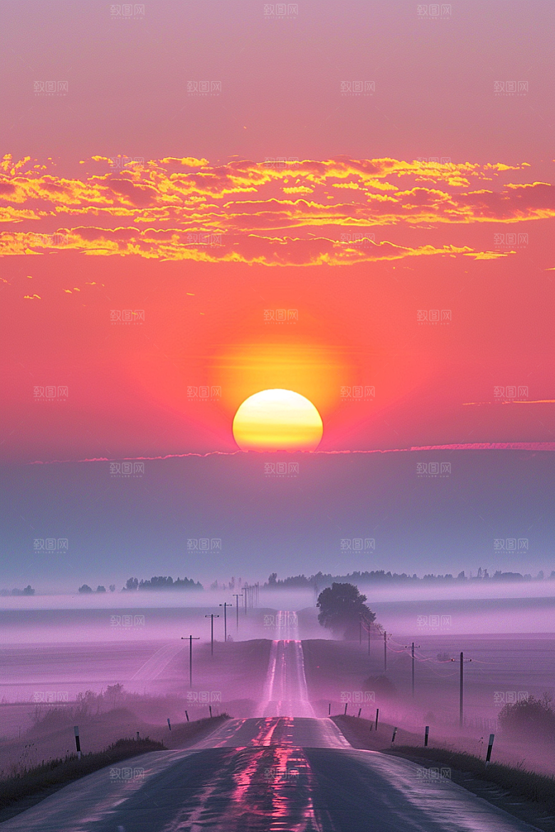 柏油马路驾车自驾素材