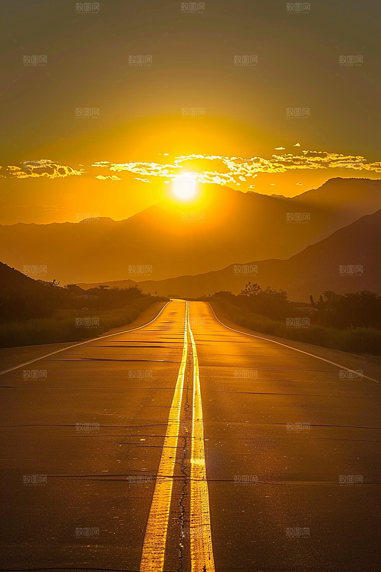 柏油马路材质地平线素材