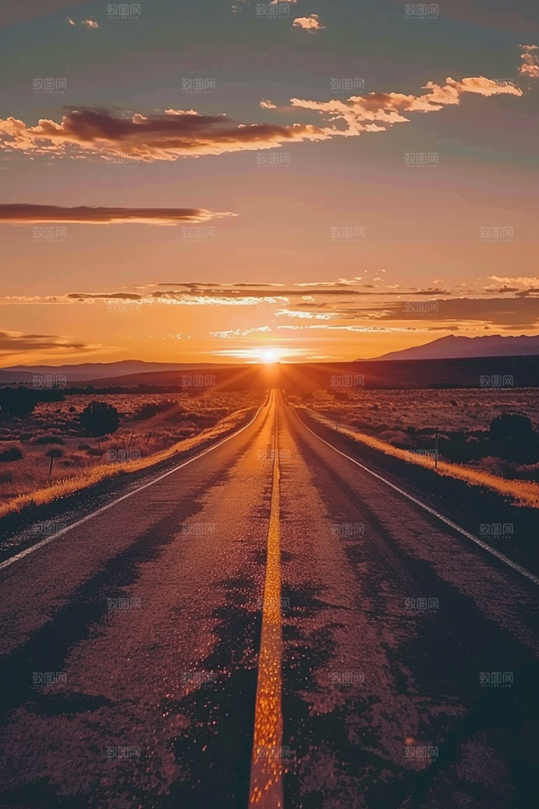 柏油马路户外驾车素材