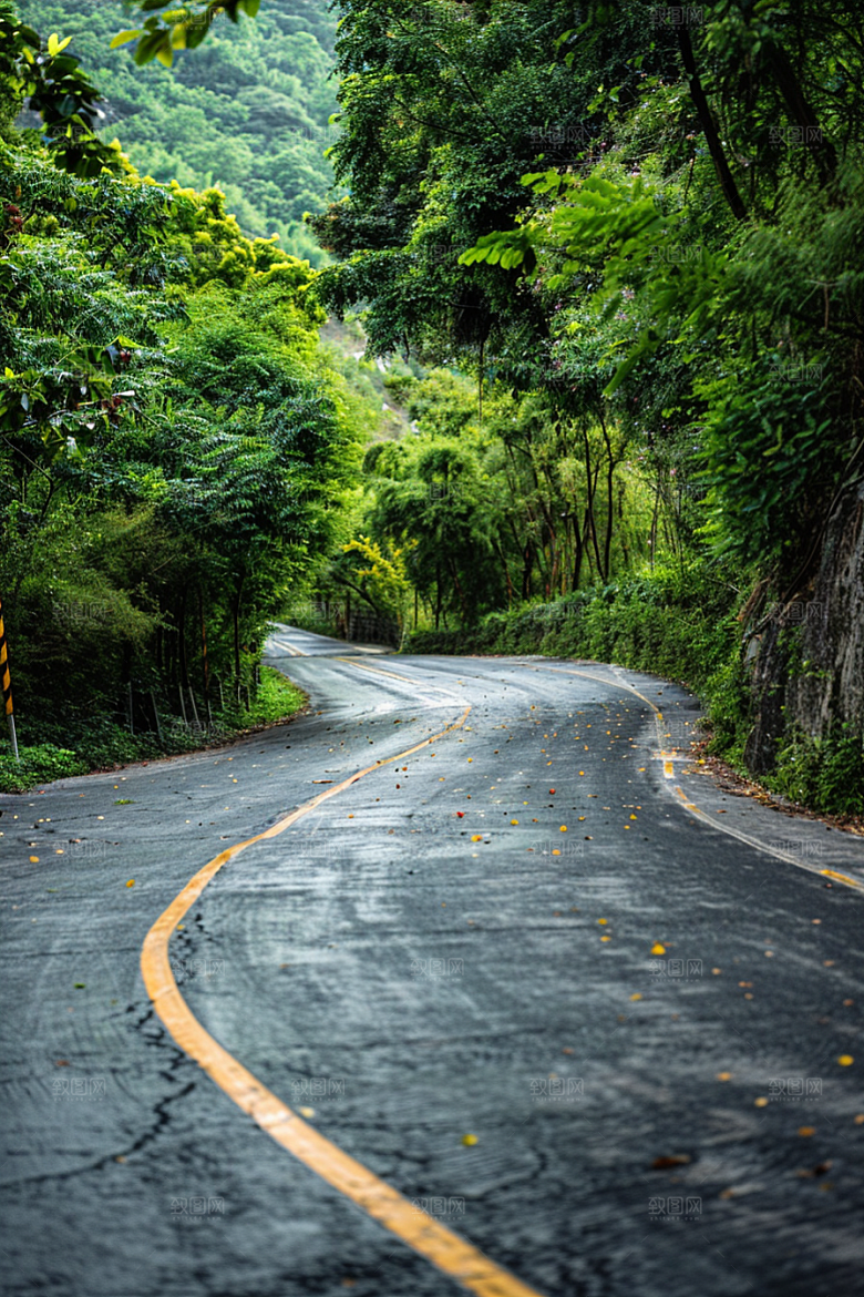 柏油马路延伸公路素材