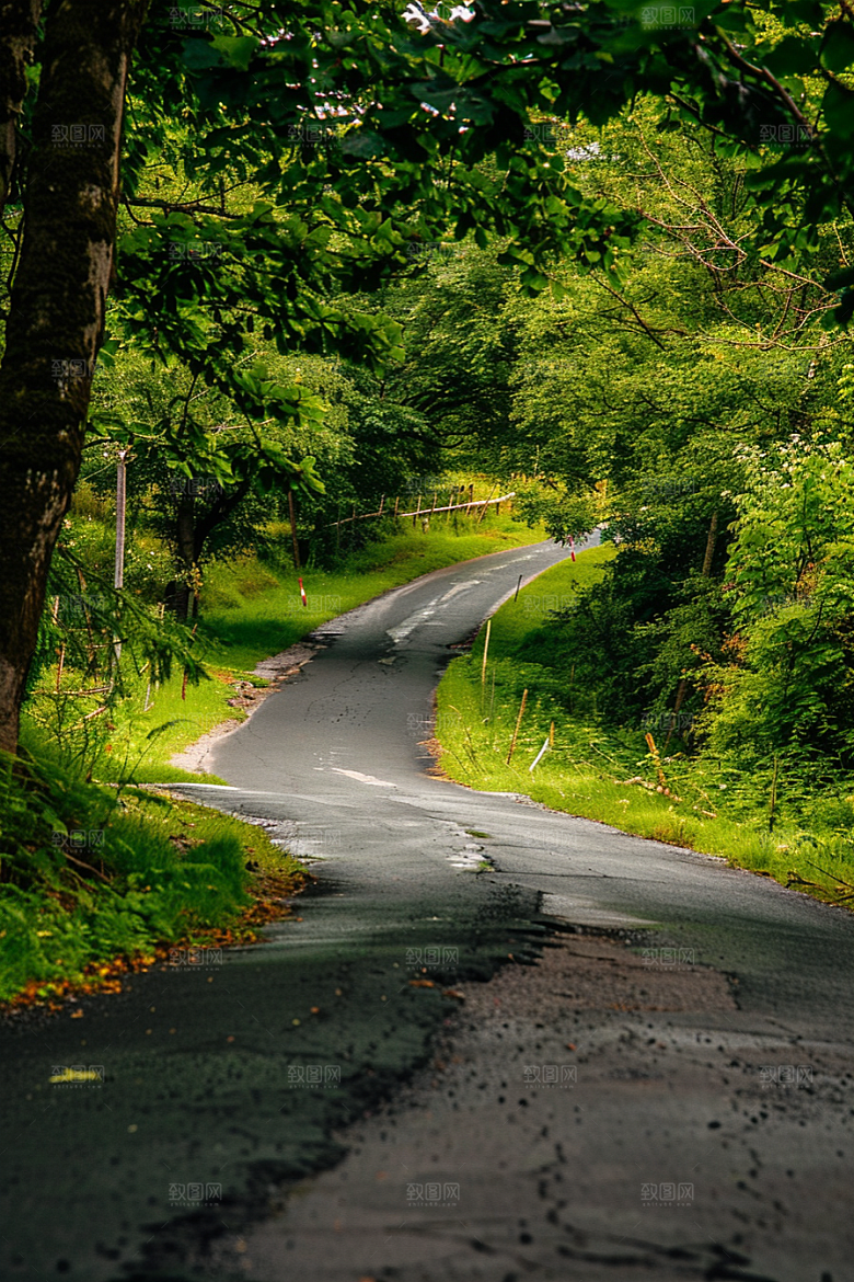 柏油马路场景公路素材