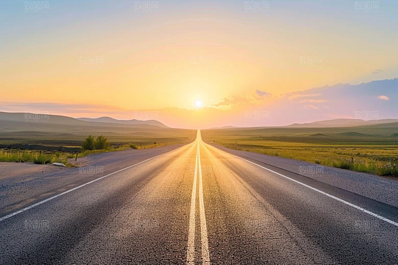柏油马路沥青马路高清素材