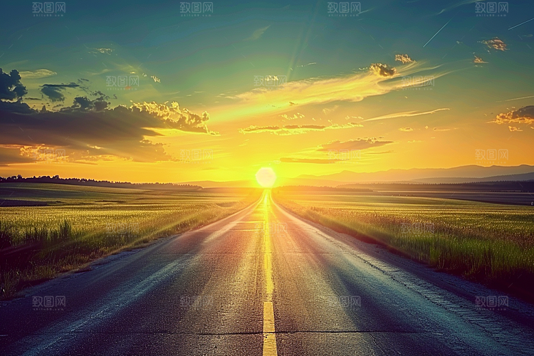 柏油马路路面驾车素材