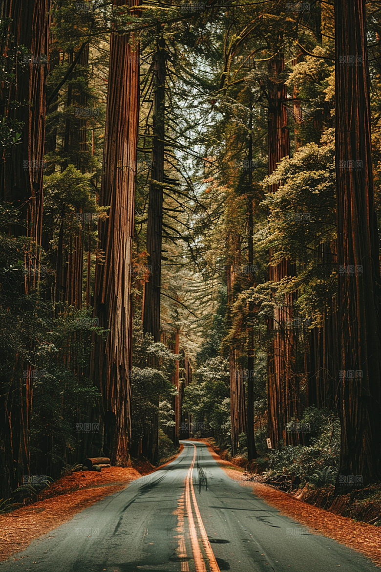 柏油马路延伸驾车素材