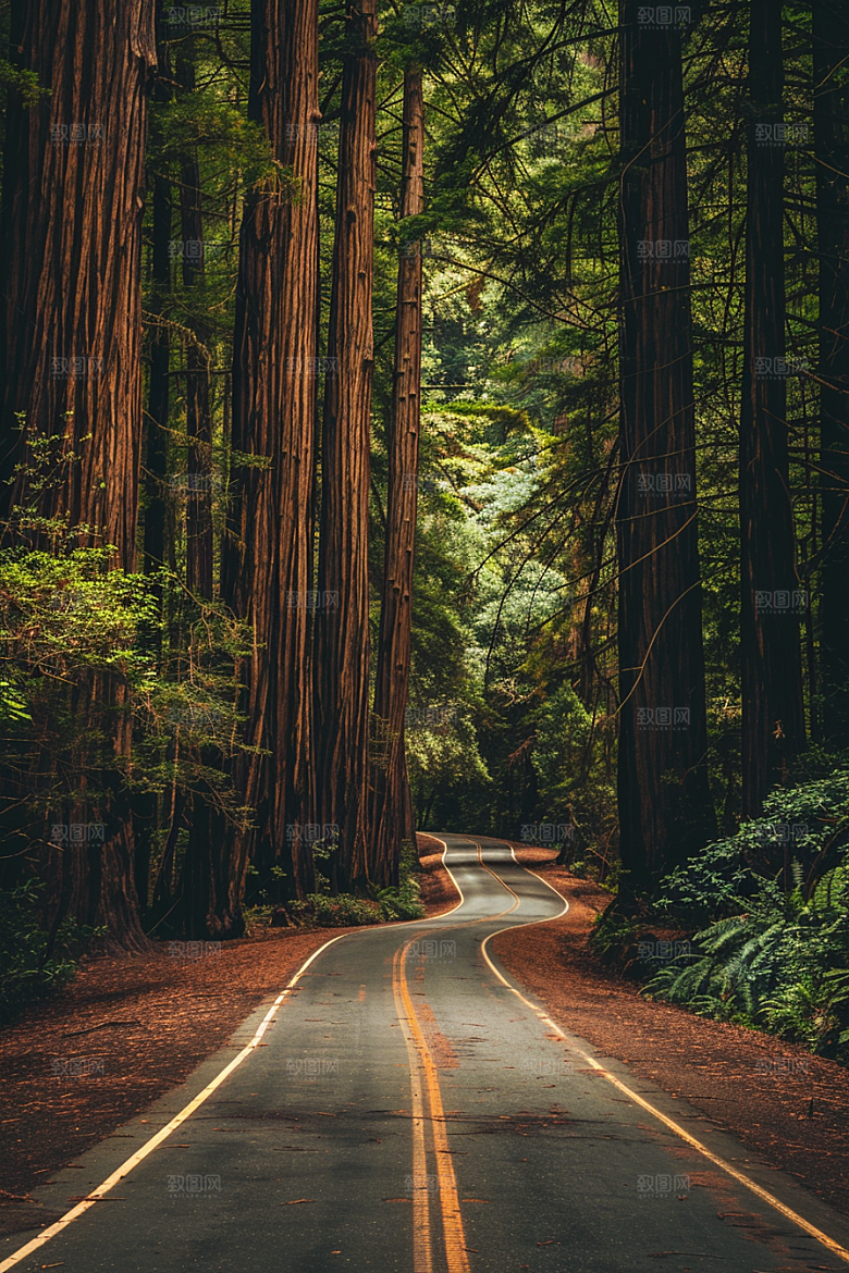 柏油马路延伸高清素材