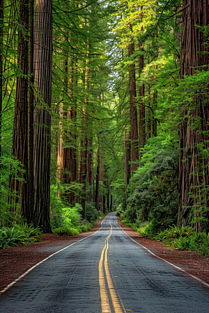 柏油马路道路自驾素材