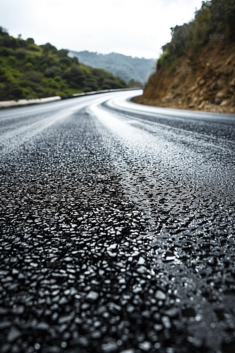 柏油马路自驾沥青马路素材
