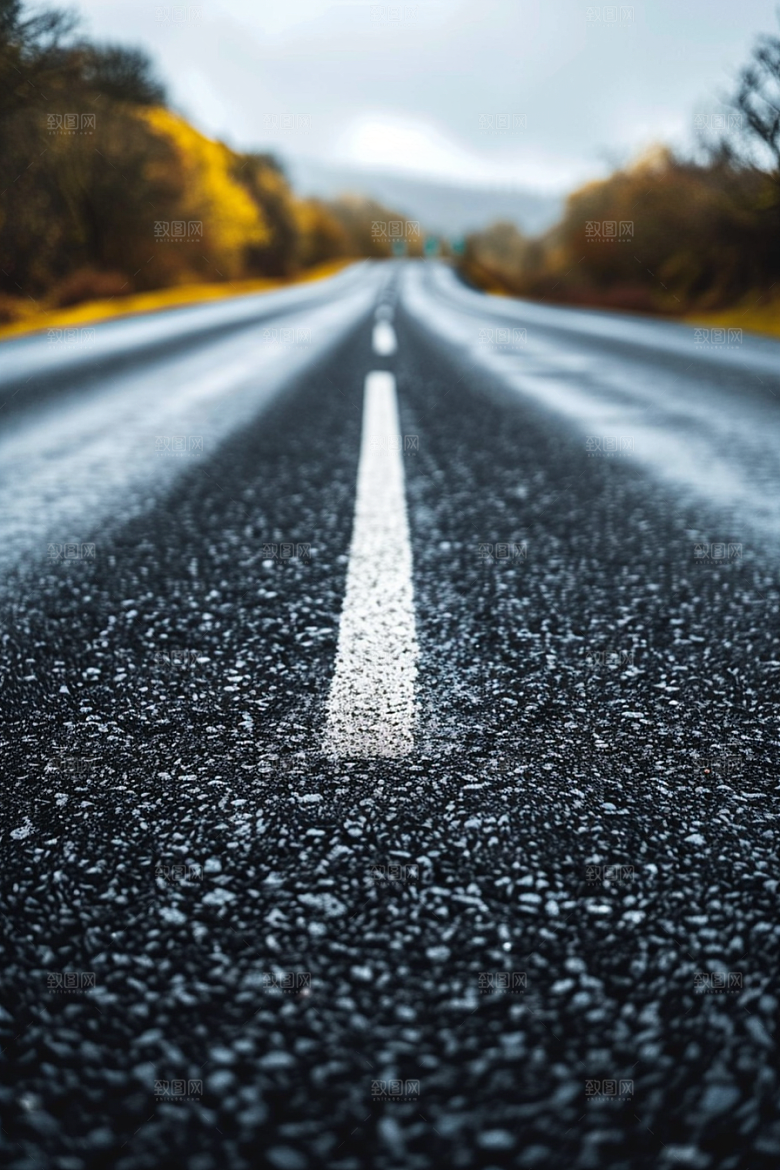 柏油马路沥青马路户外素材