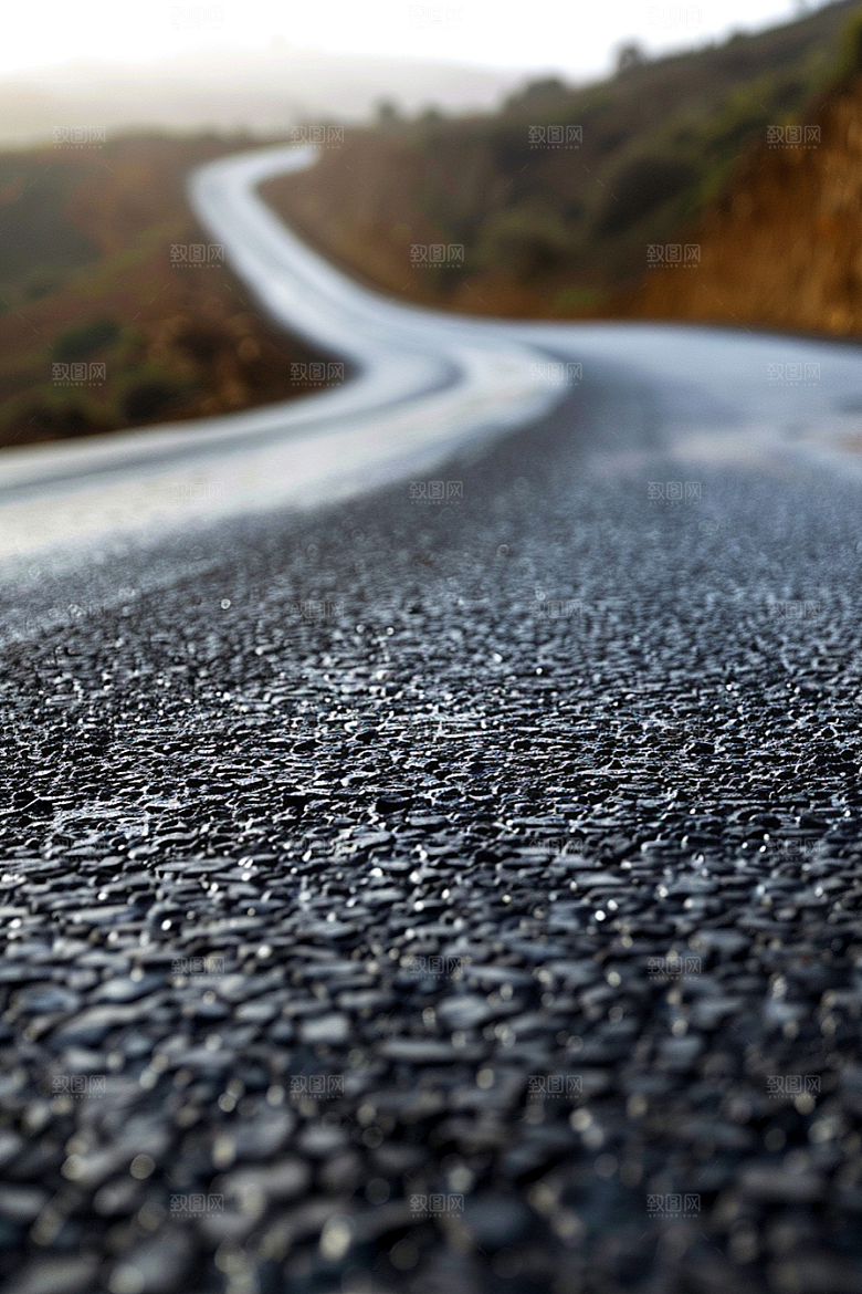 柏油马路自驾公路素材