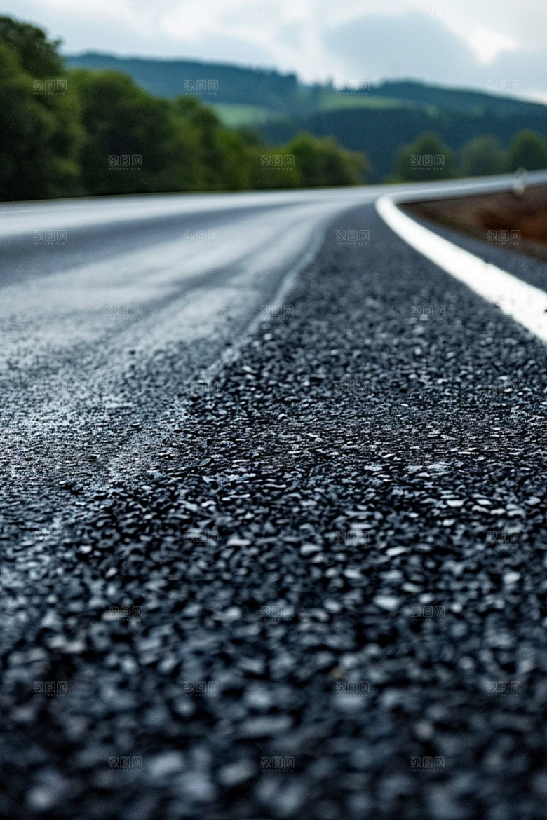 柏油马路沥青马路延伸素材