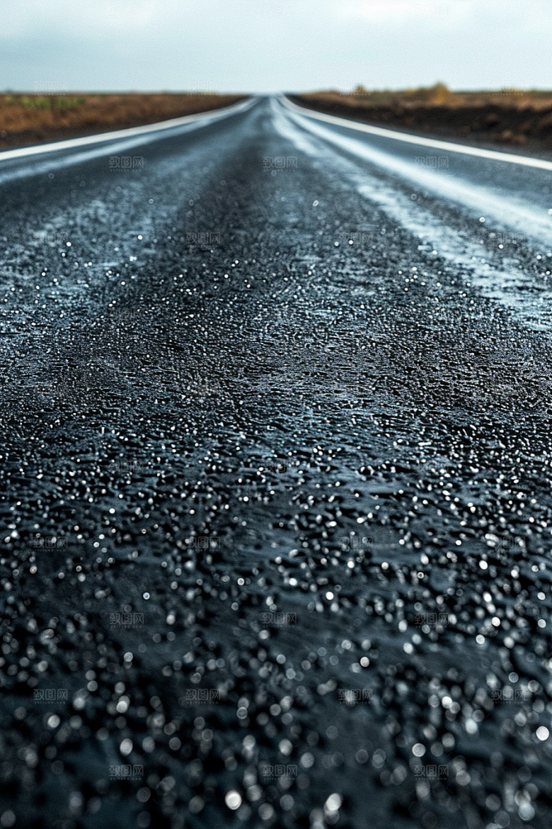 柏油马路延伸户外素材