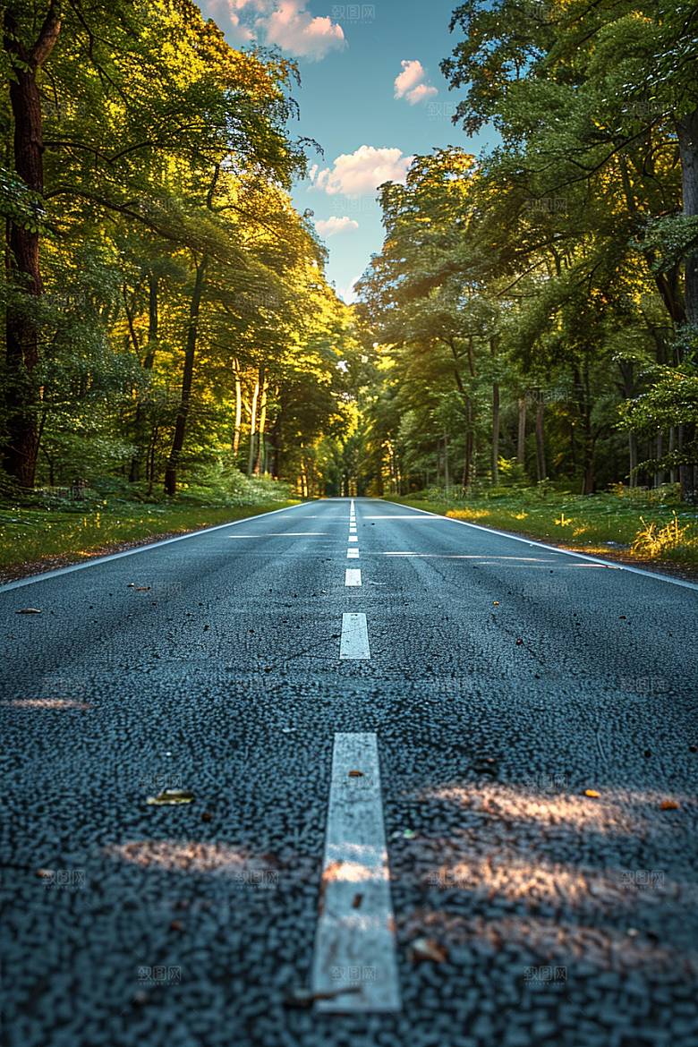 柏油马路肌理地平线素材