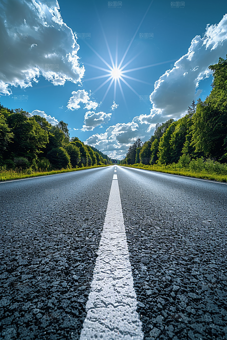 柏油马路户外道路素材