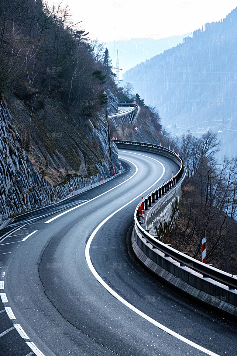 柏油马路地平线路面素材