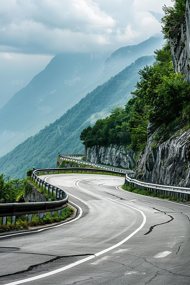 柏油马路道路高清素材