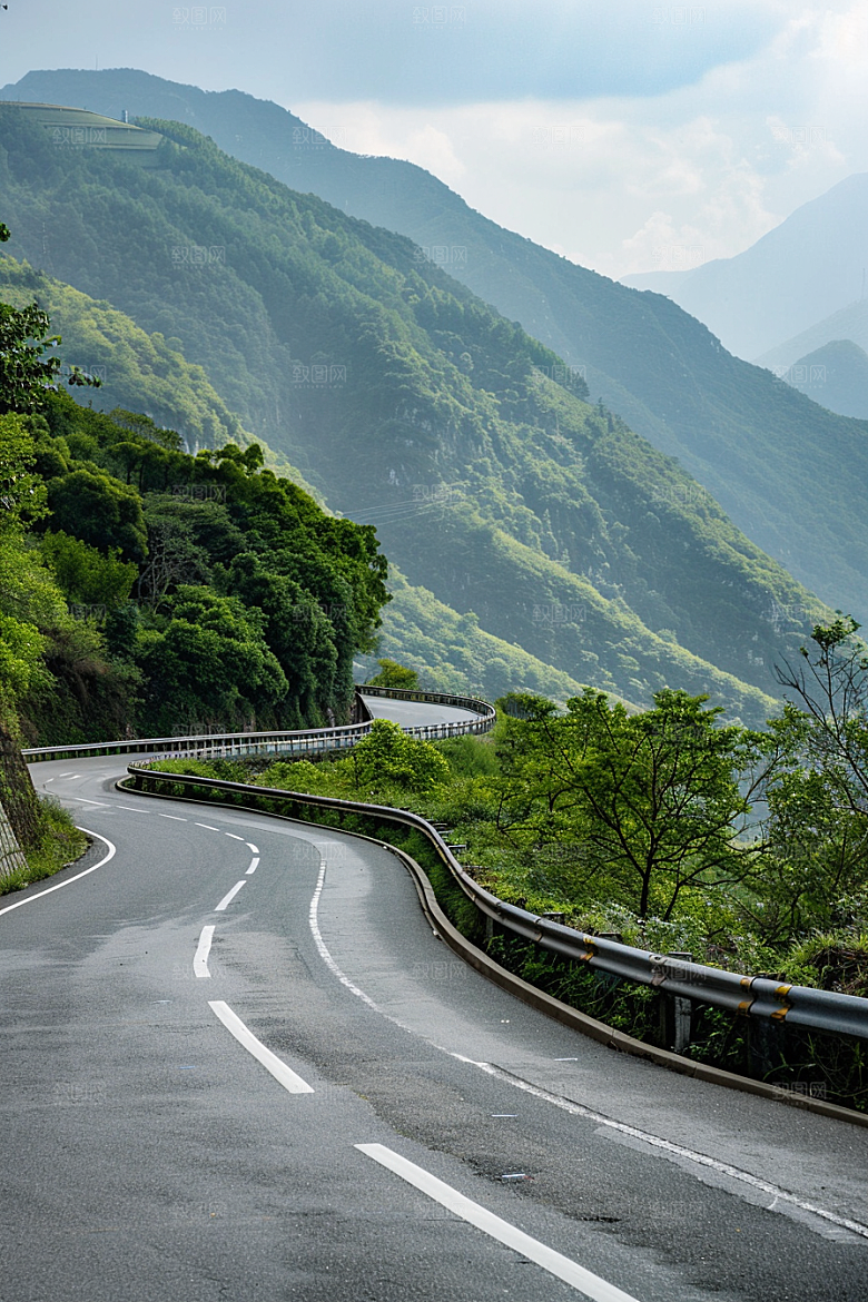 柏油马路地平线户外素材