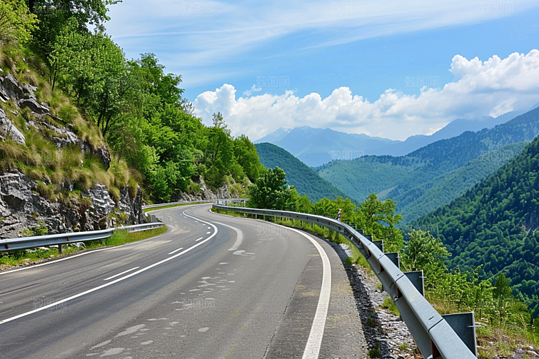 柏油马路公路地平线素材