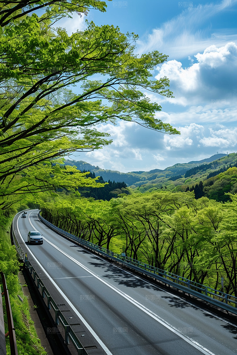 柏油马路路面场景素材