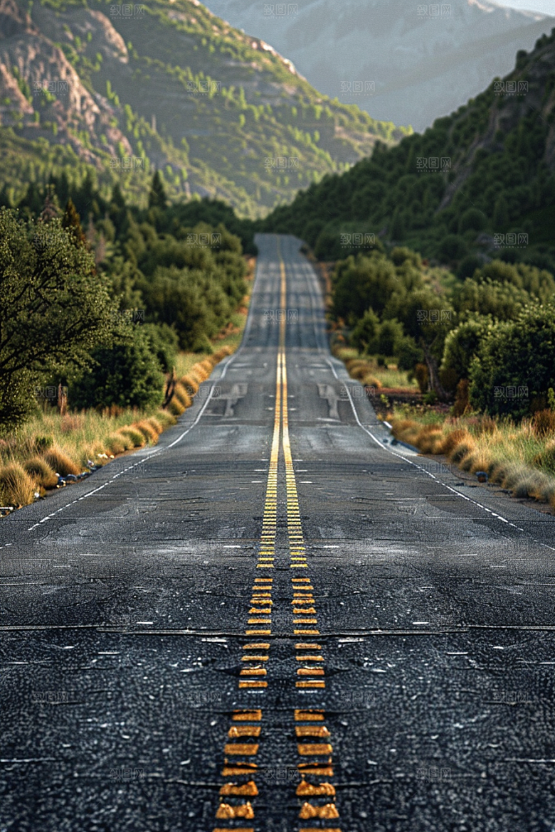 柏油马路驾车户外素材