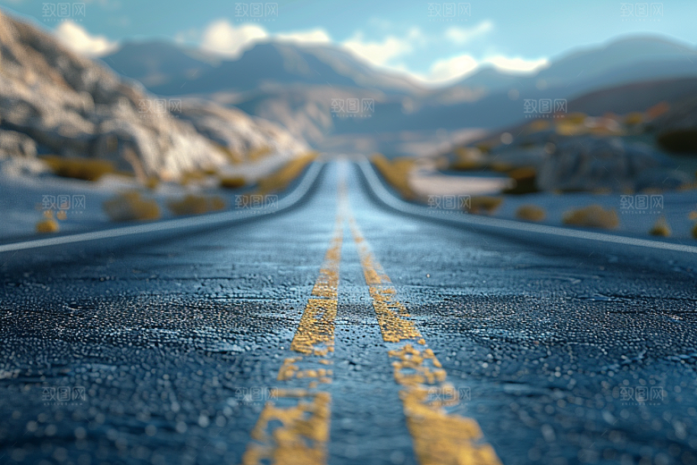 柏油马路自驾高清素材