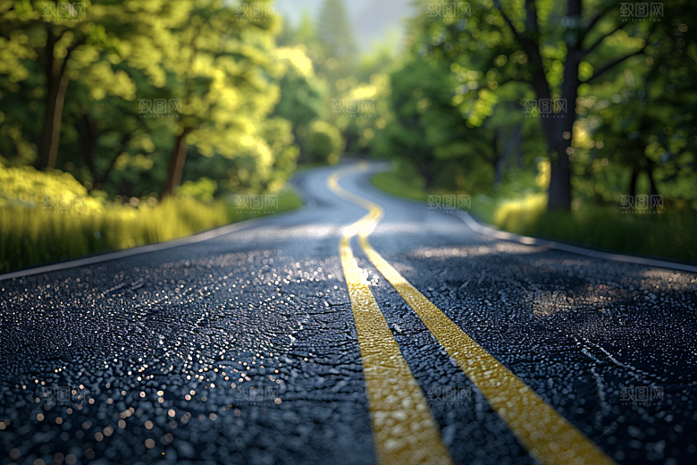 柏油马路高清地平线素材