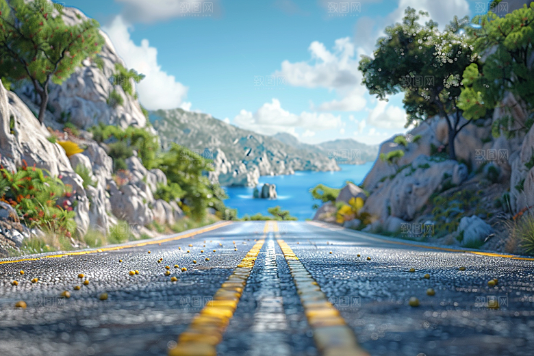 柏油马路户外高清素材