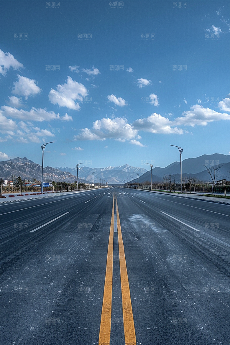 柏油马路公路沥青马路素材