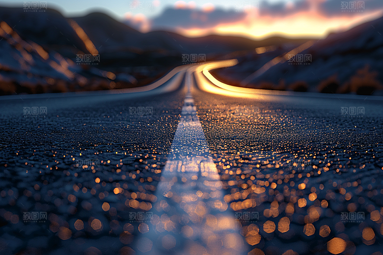 柏油马路道路公路素材