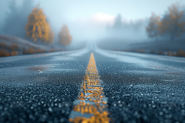 柏油马路公路场景素材