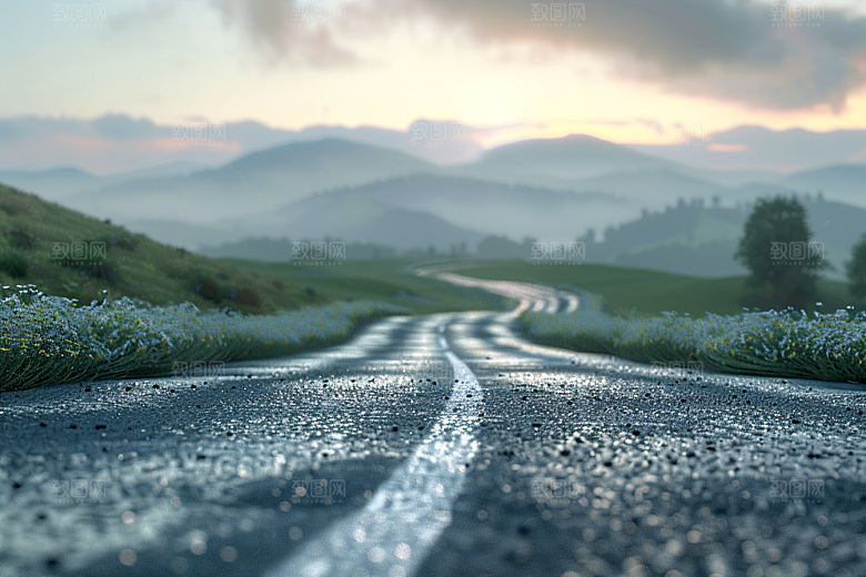 柏油马路肌理路面素材