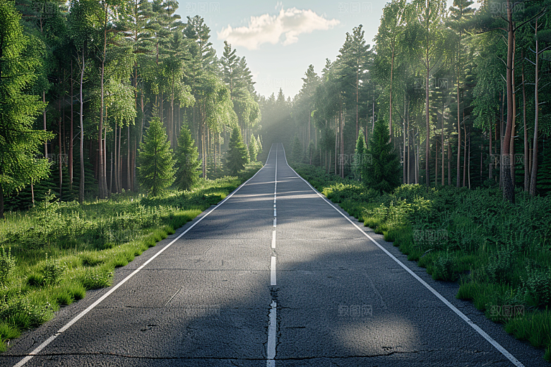 柏油马路场景道路素材