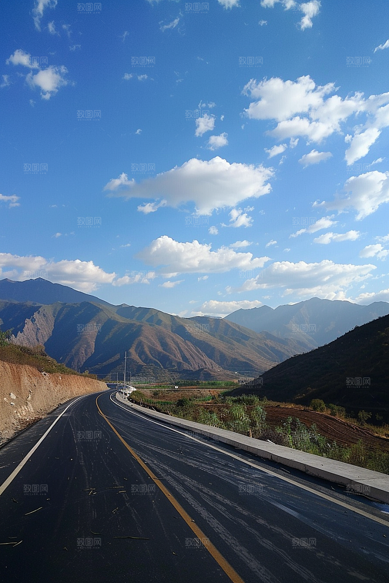 柏油马路户外场景素材