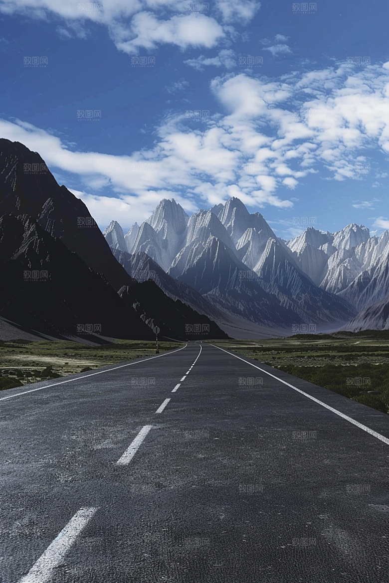 柏油马路场景材质素材