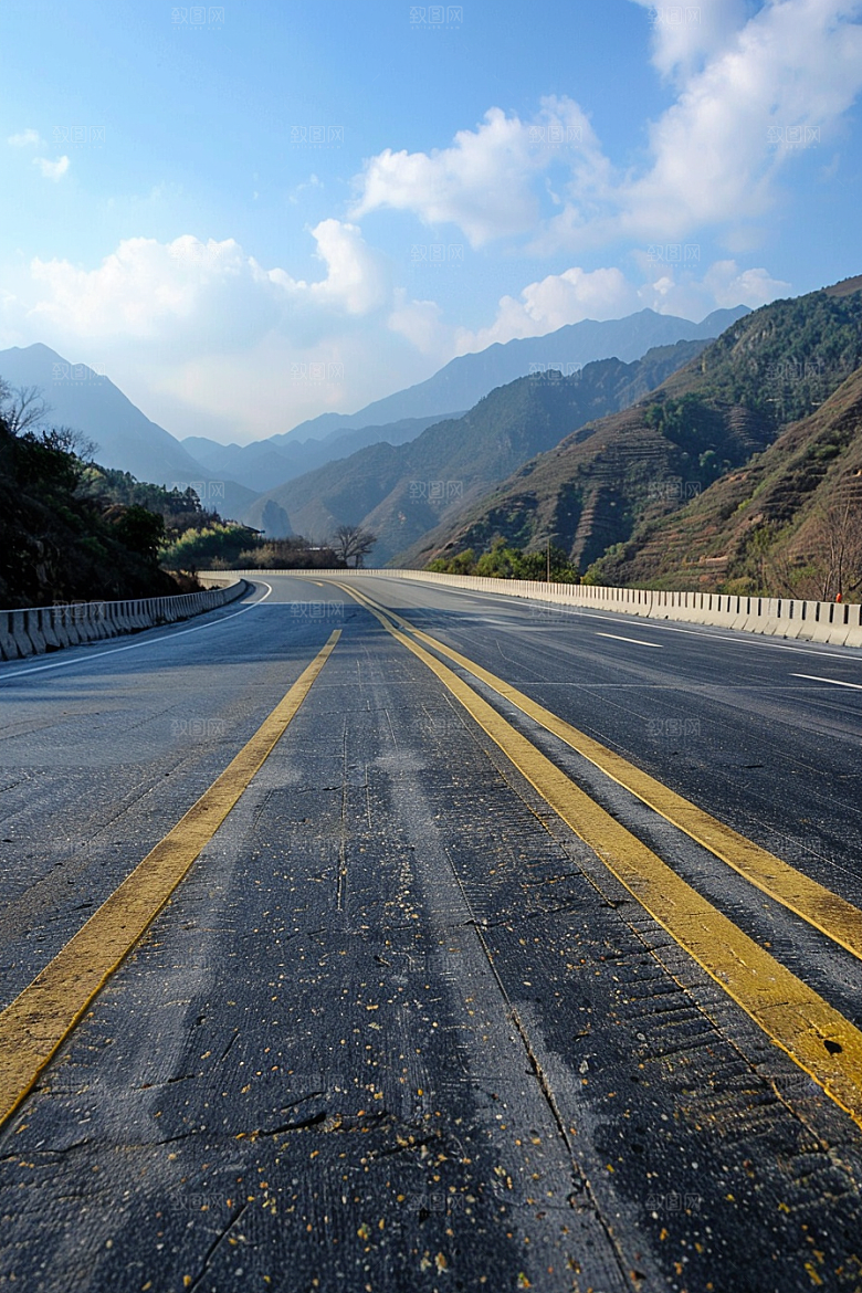 柏油马路沥青马路户外素材