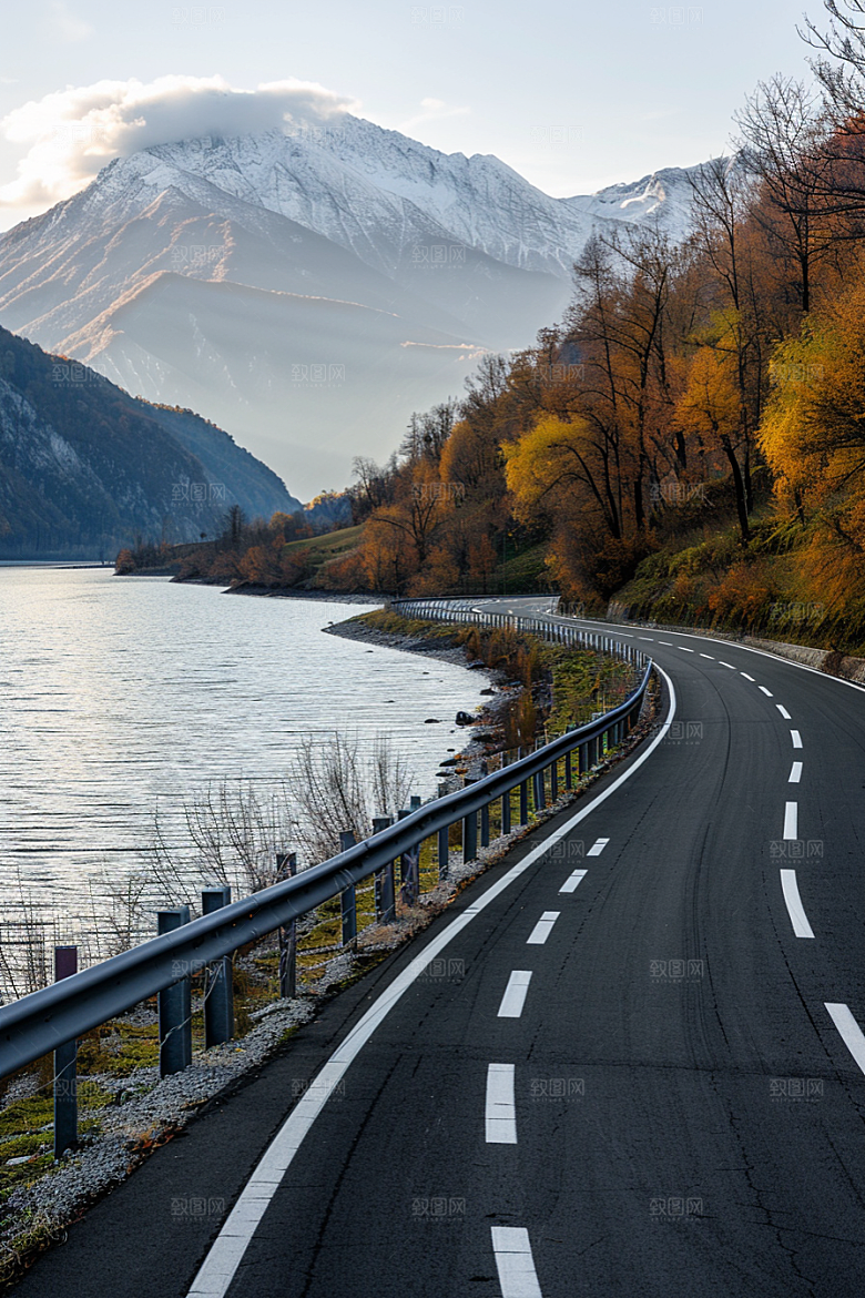 柏油马路道路延伸素材